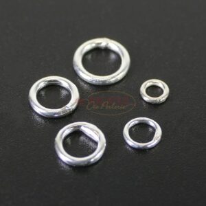 Jump rings closed 925 silver Ø 4.5 – 7 mm 10 pieces