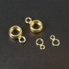 Double eye tag 925 silver * gold-plated * Ø5x3 - 5x8 mm - 5x3mm