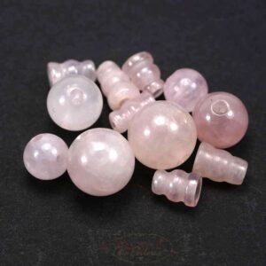 Guru pearl rose quartz 8 – 12 mm, 2 parts. set