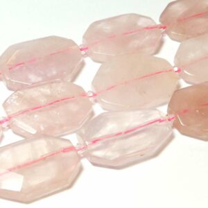 Rose quartz discs 20 x 40 mm, 1 strand