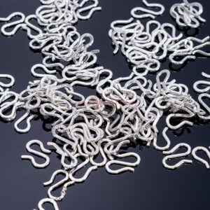 S-clasp clasp hook metal silver-plated Ø 15 mm 10 pieces