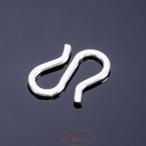 S-clasp clasp hook metal silver-plated Ø 15 mm 10 pieces