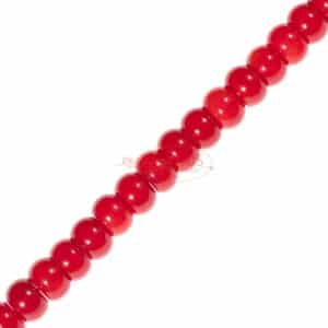 Foam coral ufo red approx. 4x6mm, 1 strand