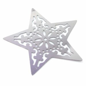 Star pendant disc stainless steel 50 mm