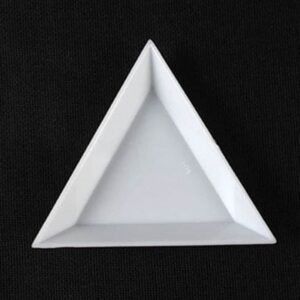Sorting bowl for beads triangle plastic 7x5x1cm set of 3