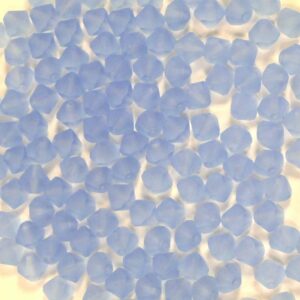Perles de cristal Bicône PRECIOSA saphir clair mat 6 mm