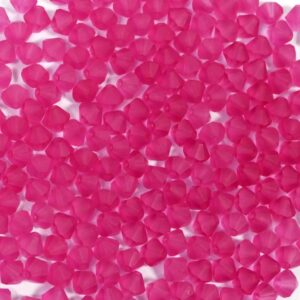 Crystal beads Bicone PRECIOSA rose matt 6 mm