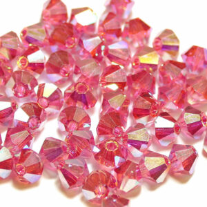 Crystal beads Bicone PRECIOSA rosé 2AB 4 mm