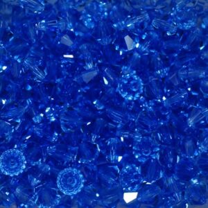 Perles de cristal Bicône PRECIOSA saphir 3-8 mm