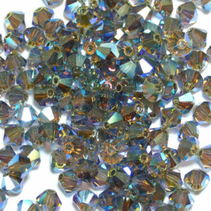 Crystal beads Bicone PRECIOSA black diamond 2AB 4 & 6 mm