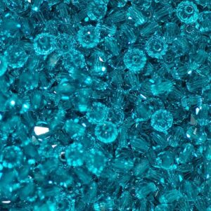 Perles de cristal Bicône PRECIOSA zircon bleu 3-8 mm
