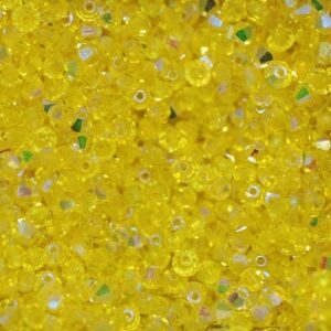 Crystal beads Bicone PRECIOSA citrine AB 3 – 6 mm