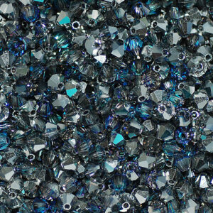 Kristallperlen Bicone PRECIOSA crystal bermuda blue 4 mm
