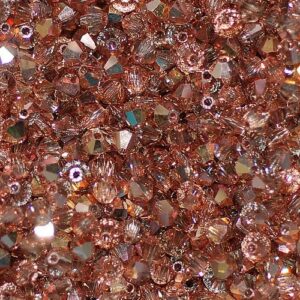 Perles de cristal Bicône PRECIOSA cristal capri or 3-8 mm