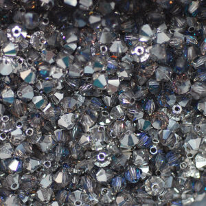 Perles de cristal Bicône PRECIOSA héliotrope de cristal 4 mm