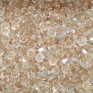Perles de cristal Bicône PRECIOSA cristal miel 3 – 10 mm
