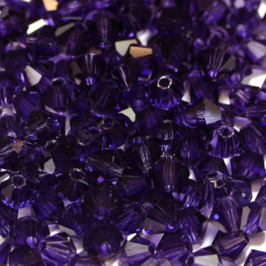 Perles de cristal Bicone PRECIOSA tanzanite profonde 4-6 mm