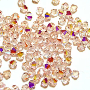 Crystal beads Bicone PRECIOSA light rosé AB 4 & 6 mm