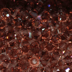 Perles de cristal Bicône PRECIOSA bordeaux clair 3 & 4 mm