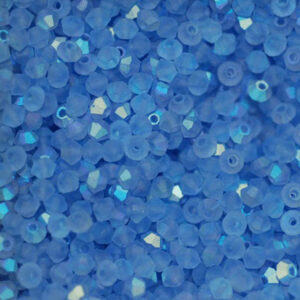 Perles de cristal Bicône PRECIOSA saphir clair AB mat 3-6 mm