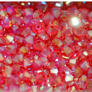 Crystal beads Bicone PRECIOSA light siam 2AB 4 & 6 mm