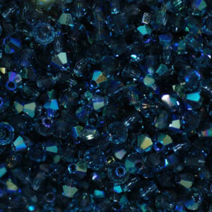 Perles de cristal Bicône PRECIOSA montana AB 3-6 mm