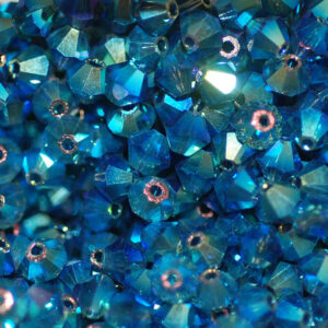 Perles de cristal Bicône PRECIOSA montana 2AB 4 mm