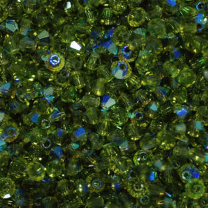 Kristallperlen Bicone PRECIOSA olivine AB 3 – 8 mm