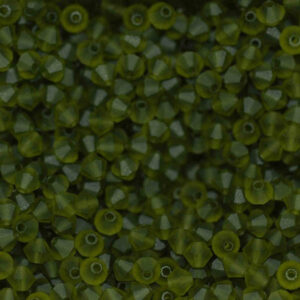 Perles de cristal Bicône PRECIOSA olivine mat 4-8 mm