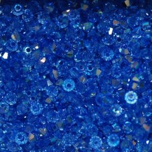 Crystal beads Bicone PRECIOSA sapphire AB 3 – 6 mm