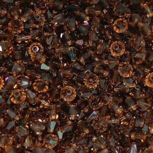 Crystal beads Bicone PRECIOSA smoked topaz 3 – 8 mm