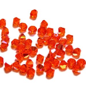 Perles de cristal Bicône PRECIOSA soleil AB 3-6 mm