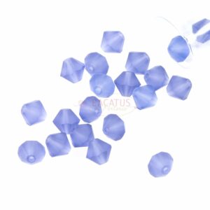 Perles de cristal Bicône PRECIOSA tanzanite mat 6 mm