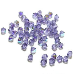 Perles de cristal Bicone PRECIOSA tanzanite AB 3-6 mm