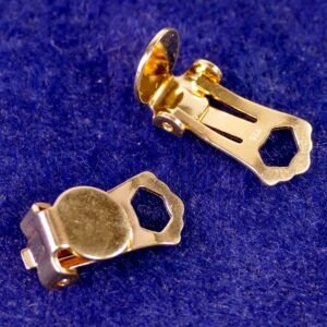 Clip earrings with plate 925 silver * gold plated * 8mm 1 piece