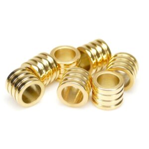 Large hole bead stainless steel 10x8mm gold