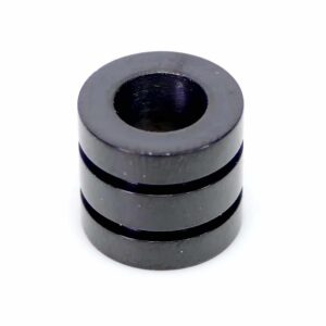 Large hole bead stainless steel 10x11mm black