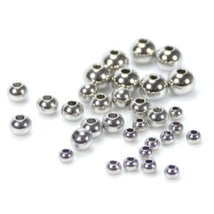 Plain rounds stainless steel 4-8 mm 10 pieces