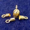 Tube Ends with closed eye 925 silver * gold-plated * Ø 2-5 mm - 2mm