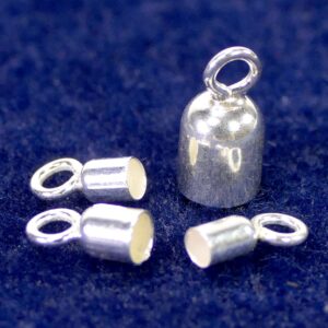 Tube Ends with closed eye 925 silver Ø 2-5 mm