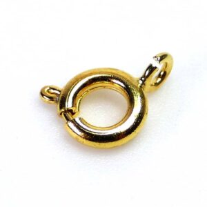 Spring ring closure eyelet 9x7mm metal gold