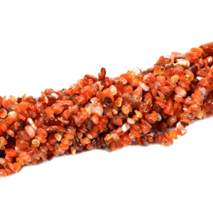 Agate sliver orange approx. 5 x 8 mm, double strand