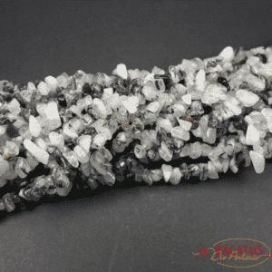 Tourmaline quartz splinters approx. 5 x 8 mm, double strand