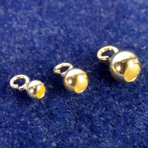 Bell caps small eyelet open 925 silver * gold-plated * Ø 3-6mm