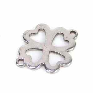 Clover leaf connector with 2 eyelets stainless steel 12×16 mm