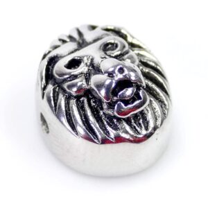 Lion head one side stainless steel 13x11x9 mm