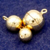 Magnetverschluss 925 Silber *vergoldet* Ø 8 - 15 mm - 8mm