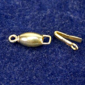 Olive Snap Lock Clasp 925 silver * gold-plated * Ø 6-10 mm