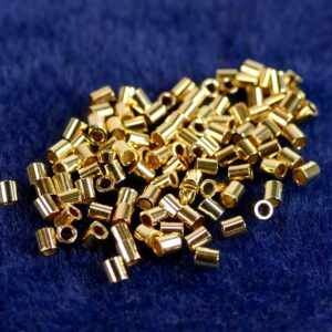 tube crimps 925 silver * gold-plated * 10 pieces