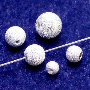 Hollow spheres 925 silver diamond-coated Ø 5 – 8 mm